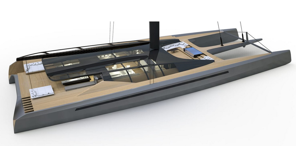 Sailing Yacht Black Cat aerial