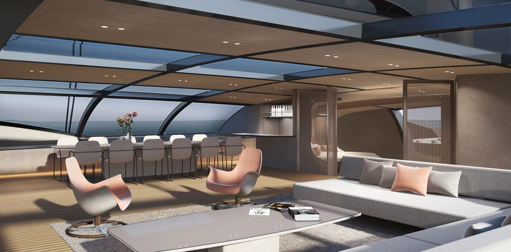 Sailing Yacht Black Cat saloon