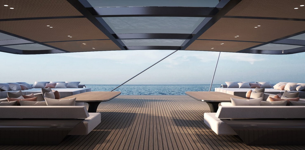 Sailing Yacht Black Cat main deck