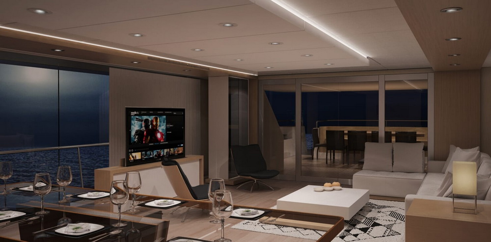 Motor Yacht LUXI95 saloon