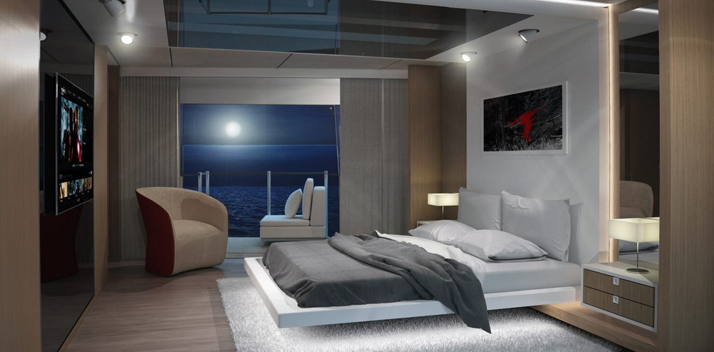 Motor Yacht LUXI95 master cabin