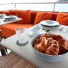 Motor Yacht MIRKA Main Aft Deck Breakfast