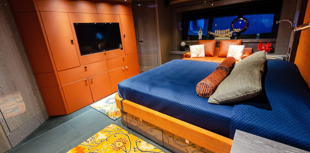 Motor Yacht MIRKA Master Stateroom TV